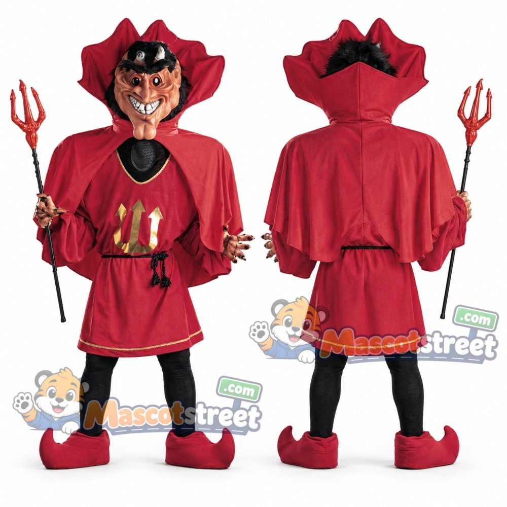 Devil Mascot Costume with Red Robe and Cape Devil Mascot Costume with Red Robe and Cape