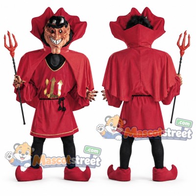Devil Mascot Costume with Red Robe and Cape Devil Mascot Costume with Red Robe and Cape