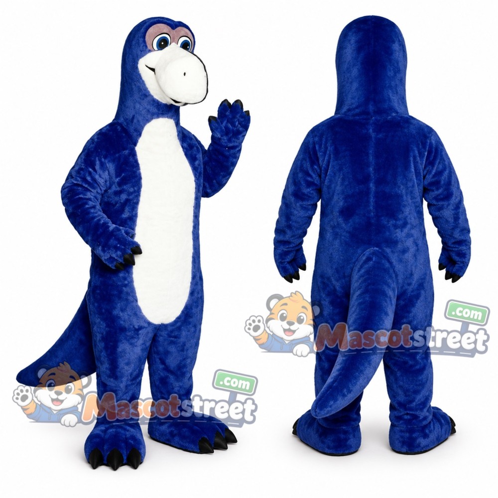 Blue Dinosaur Mascot Costume Blue Dinosaur Mascot Costume