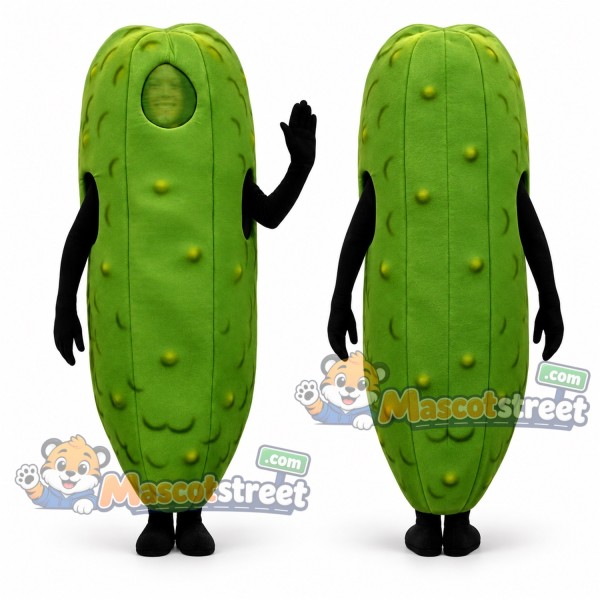Green Pickle Mascot Costume
