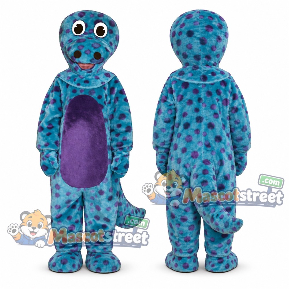 Blue Dinosaur Mascot Costume Blue Dinosaur Mascot Costume