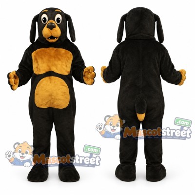 Black and Tan Dog Mascot Costume