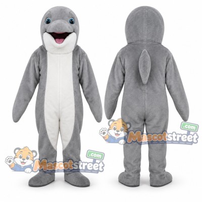 Gray Dolphin Mascot Costume Gray Dolphin Mascot Costume