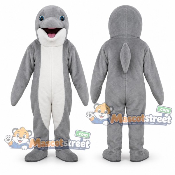Gray Dolphin Mascot Costume