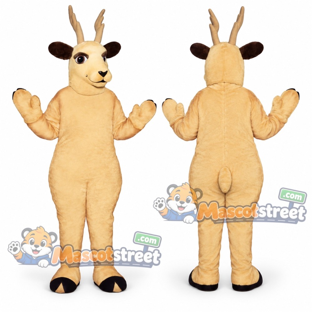 Tan Deer Mascot Costume