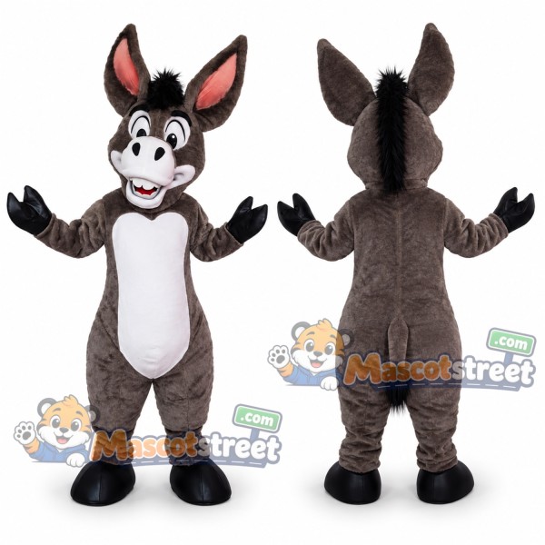 Gray Donkey Mascot Costume