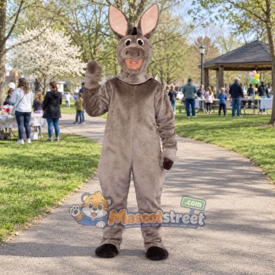 Gray Donkey Mascot Costume