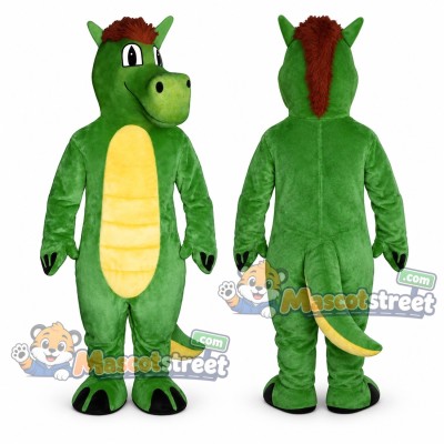 Green Dragon Mascot Costume Green Dragon Mascot Costume