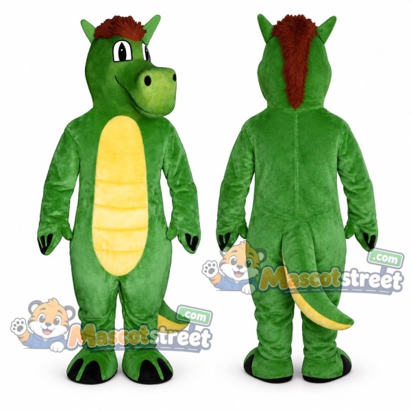Green Dragon Mascot Costume