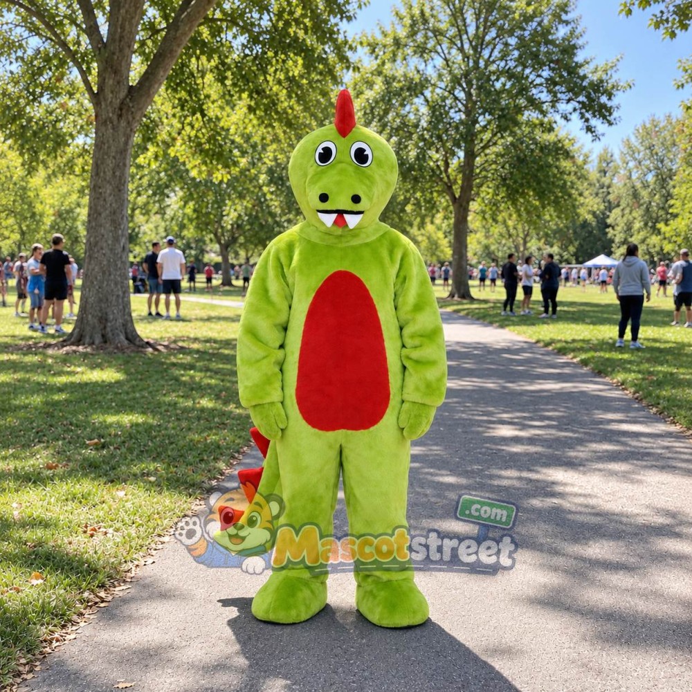 Green Dragon Mascot Costume
