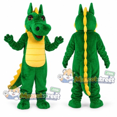 Green Dragon Mascot Costume Green Dragon Mascot Costume