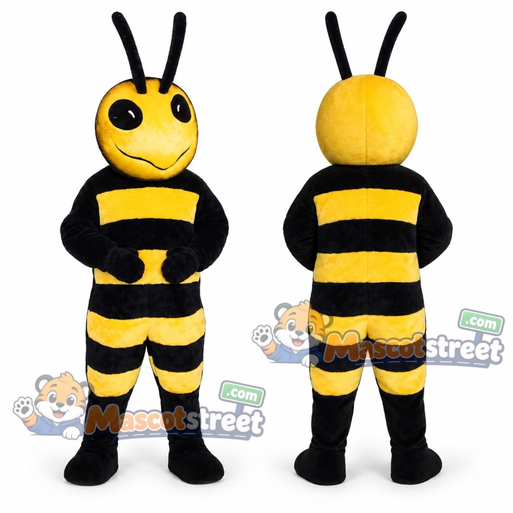 Yellow and Black Bee Mascot Costume