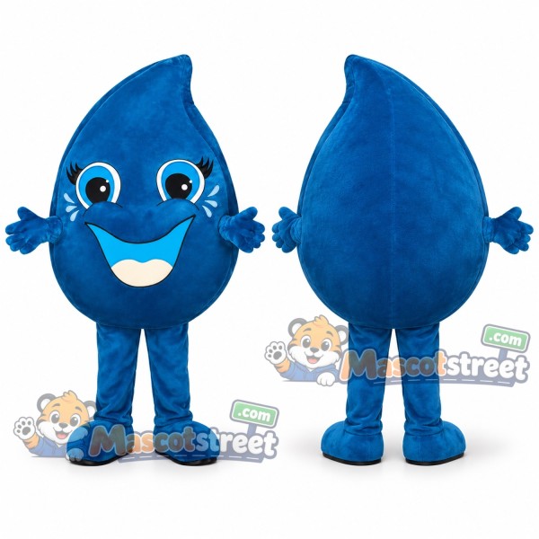 Blue Water Drop Mascot Costume