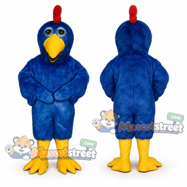 Blue Chicken Mascot Costume