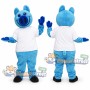 Blue Pig Mascot Costume with White Shirt