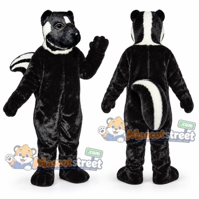 Black and White Skunk Mascot Costume Black and White Skunk Mascot Costume