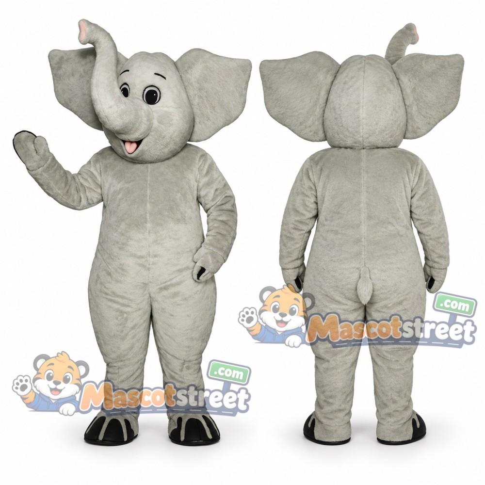 Gray Elephant Mascot Costume Gray Elephant Mascot Costume