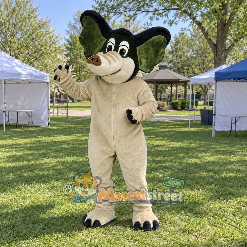 Tan Elephant Mascot Costume Tan Elephant Mascot Costume