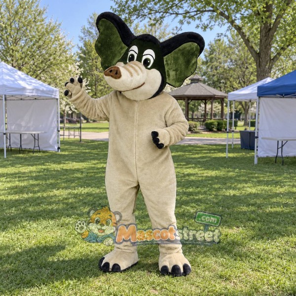 Tan Elephant Mascot Costume