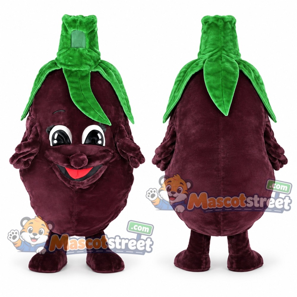 Purple Eggplant Mascot Costume Purple Eggplant Mascot Costume