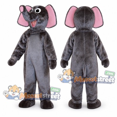 Gray Elephant Mascot Costume