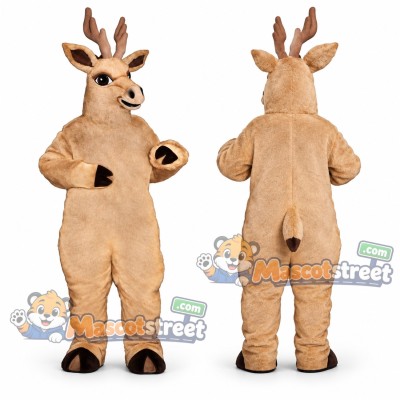 Tan Elk Mascot Costume Tan Elk Mascot Costume