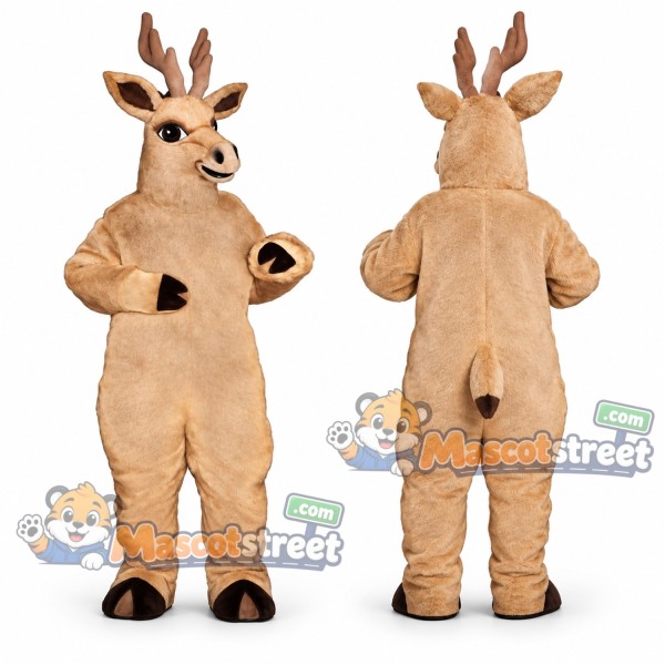 Tan Elk Mascot Costume