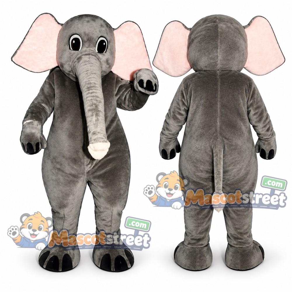 Gray Elephant Mascot Costume Gray Elephant Mascot Costume
