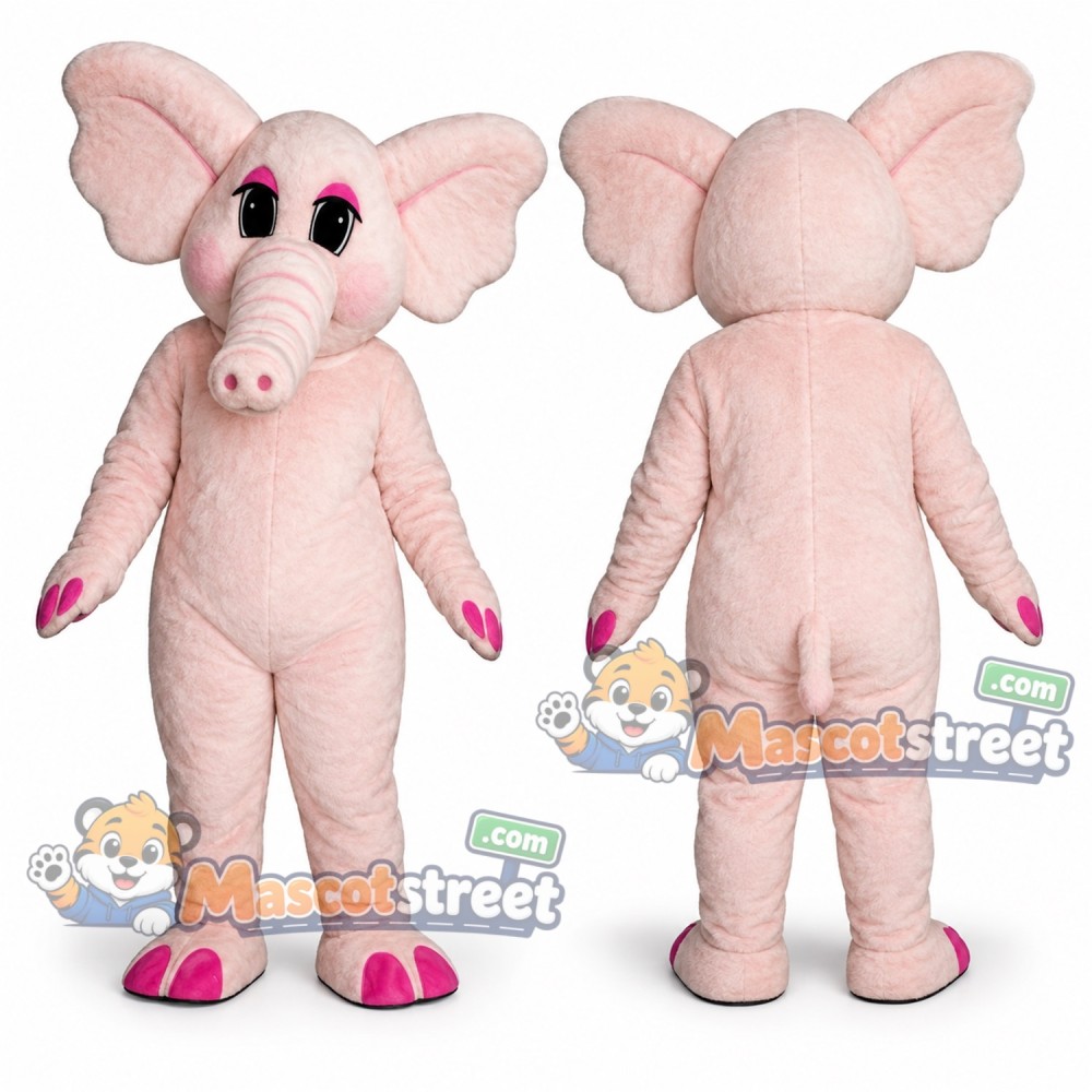Pink Elephant Mascot Costume Pink Elephant Mascot Costume