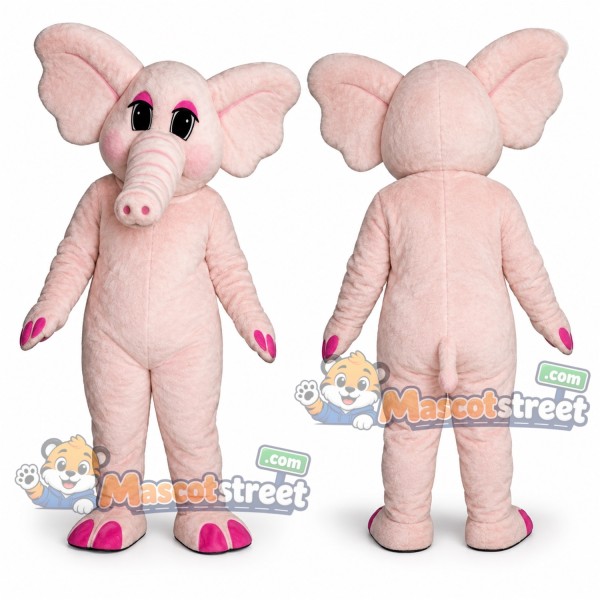 Pink Elephant Mascot Costume