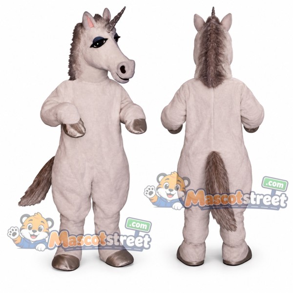 Gray Unicorn Mascot Costume