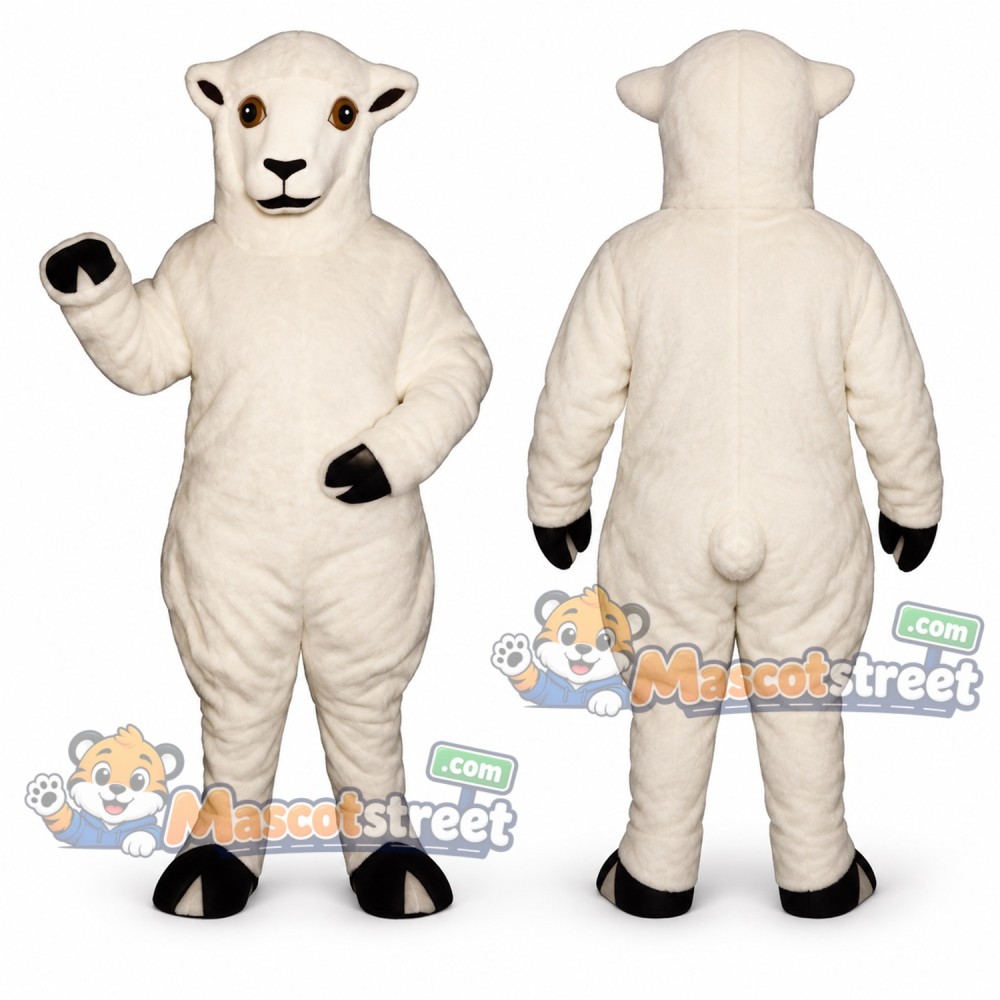 White Sheep Mascot Costume White Sheep Mascot Costume