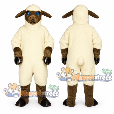 Cream Sheep Mascot Costume Cream Sheep Mascot Costume
