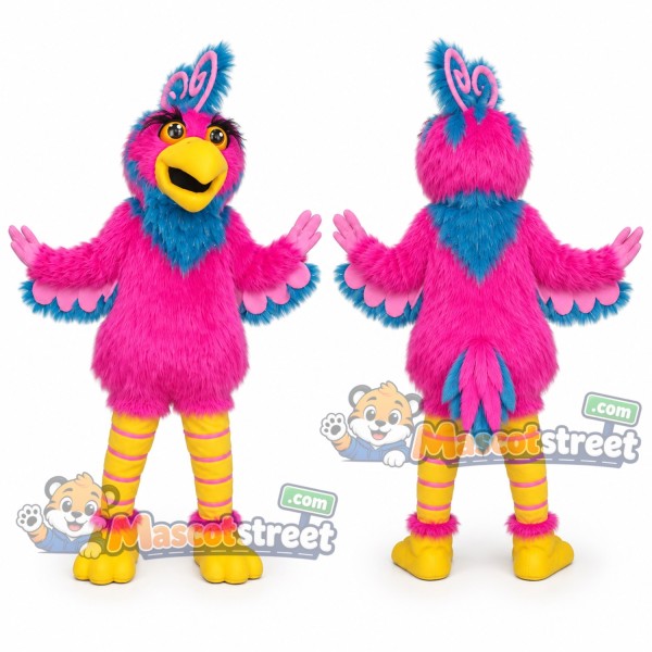 Pink Parrot Mascot Costume