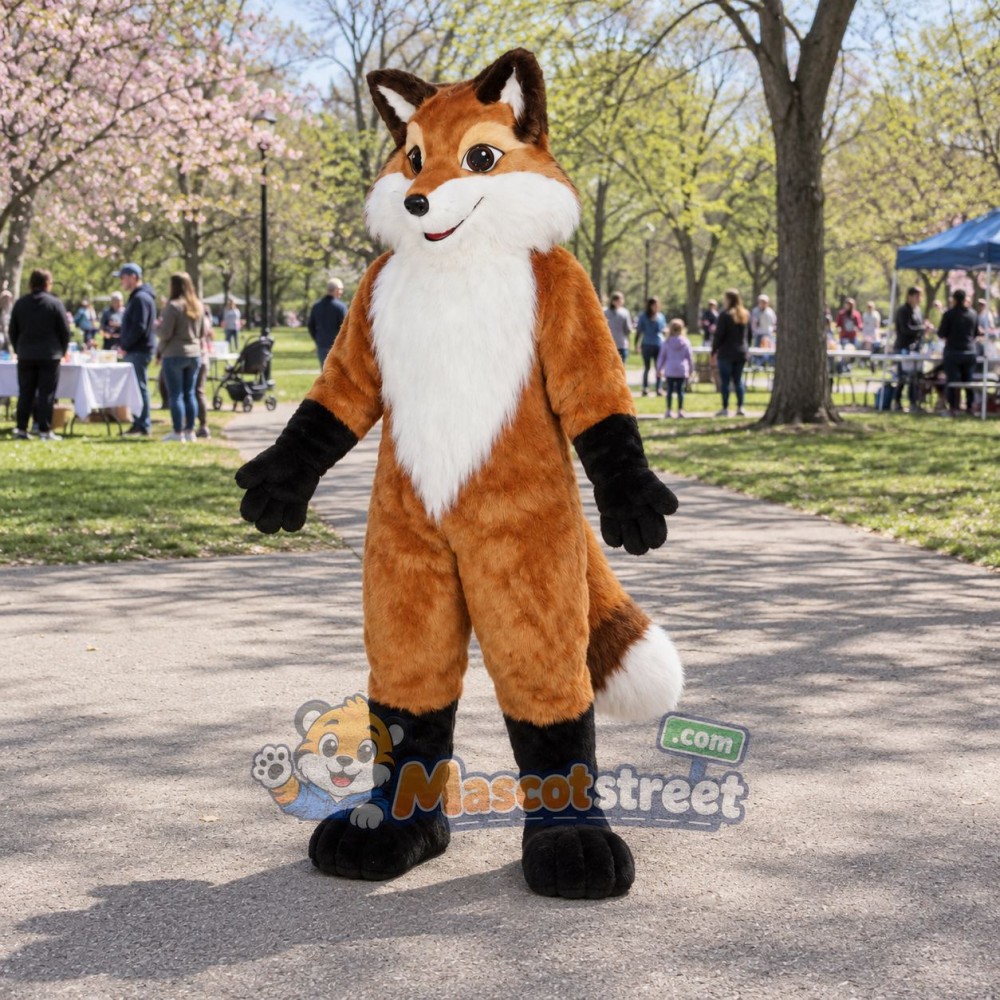 Orange Fox Mascot Costume