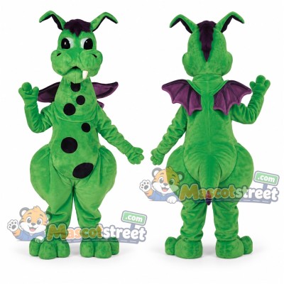 Green Dragon Mascot Costume Green Dragon Mascot Costume
