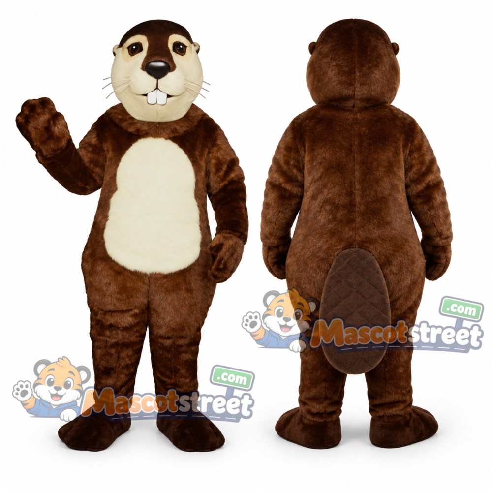 Brown Beaver Mascot Costume Brown Beaver Mascot Costume