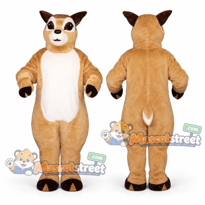 Tan Deer Mascot Costume