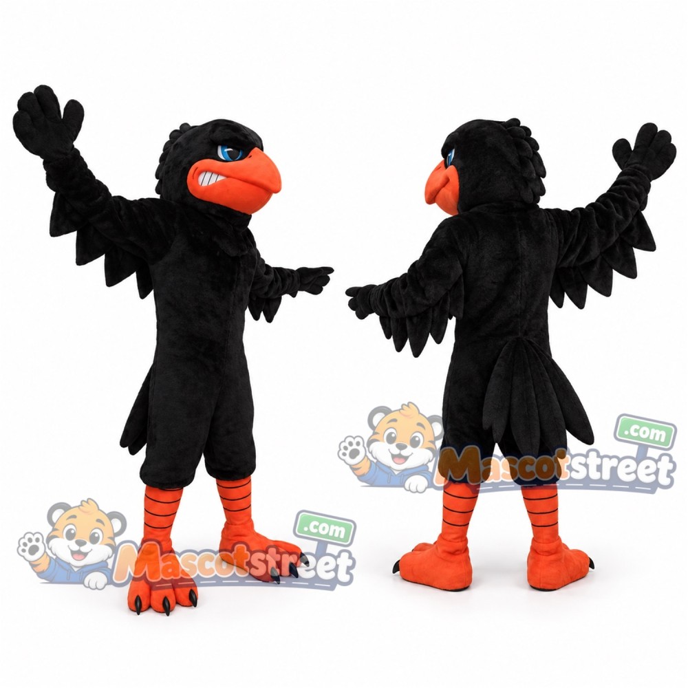 Black Crow Mascot Costume Black Crow Mascot Costume