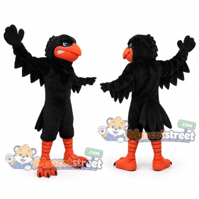Black Crow Mascot Costume Black Crow Mascot Costume