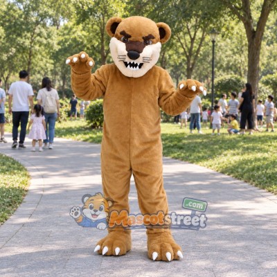 Tan Wildcat Mascot Costume Tan Wildcat Mascot Costume