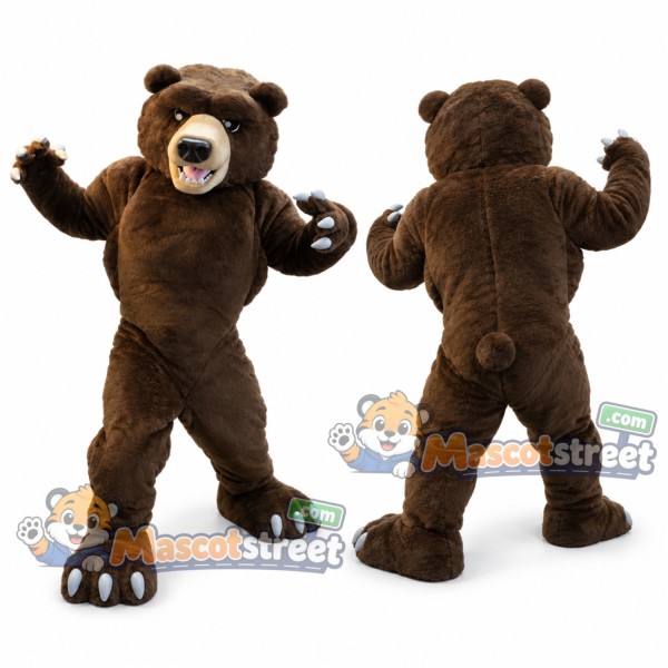 Brown Grizzly Bear Mascot Costume