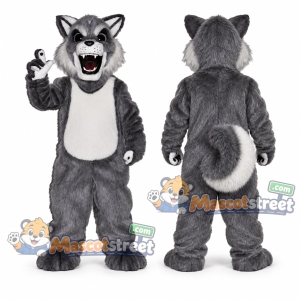 Gray Husky Mascot Costume