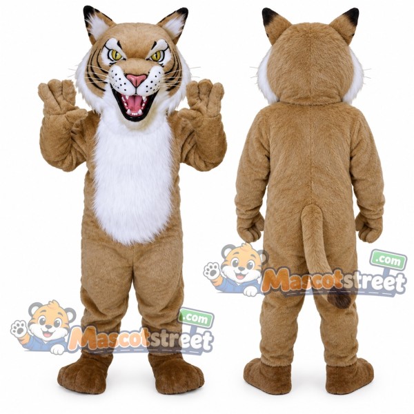 Tan Wildcat Mascot Costume
