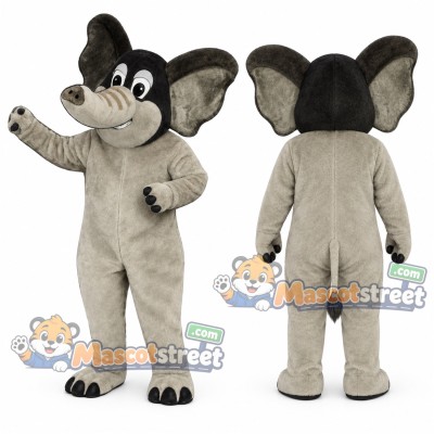 Gray Elephant Mascot Costume
