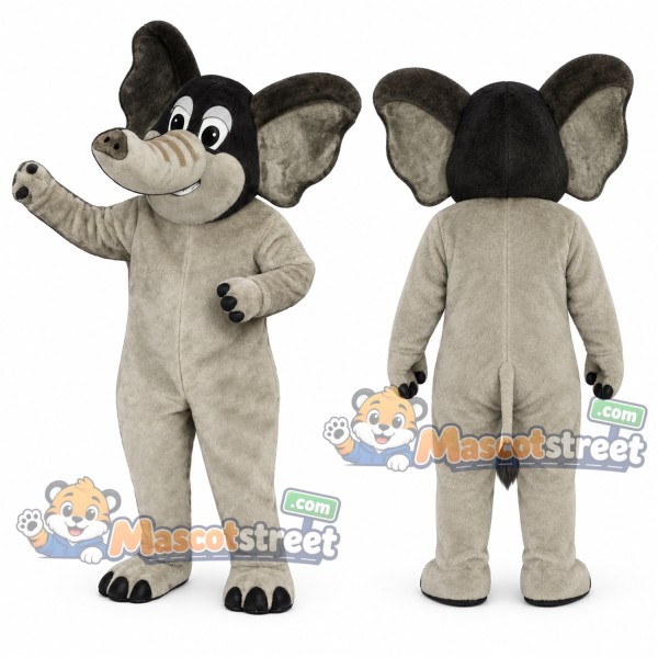 Gray Elephant Mascot Costume