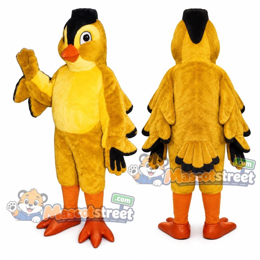 Yellow Finch Mascot Costume Yellow Finch Mascot Costume