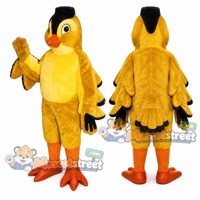 Yellow Finch Mascot Costume Yellow Finch Mascot Costume