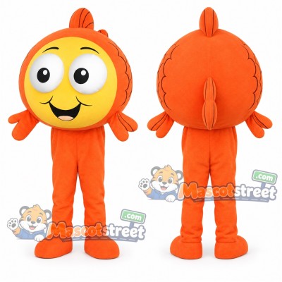 Orange Fish Mascot Costume Orange Fish Mascot Costume