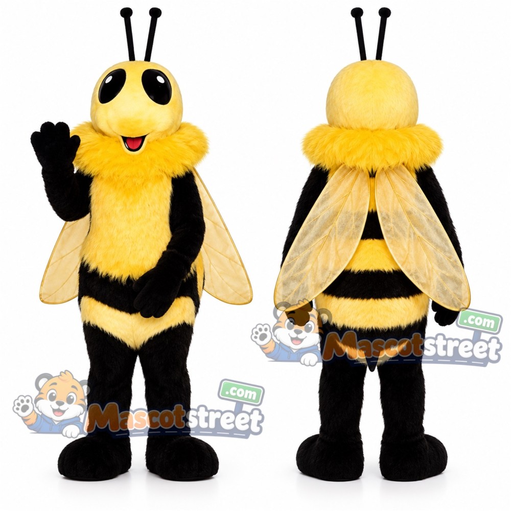 Yellow and Black Bee Mascot Costume Yellow and Black Bee Mascot Costume